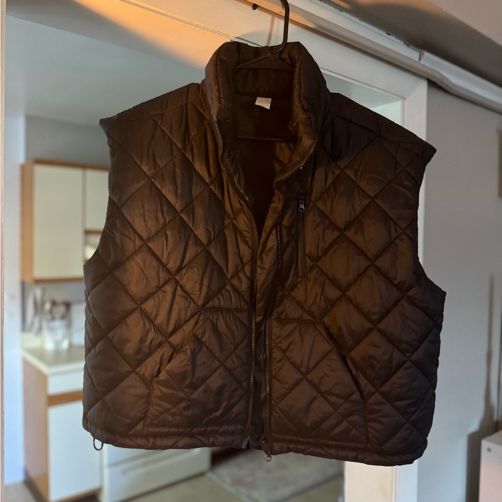 Zella Quilted Black Vest